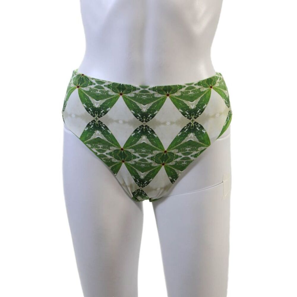 Nomads Womens Current Bikini Bottoms II - Pothos Print + Nephrite Size XS